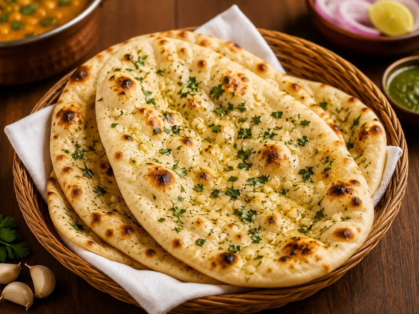 Garlic Naan at Raj Bhog Hanoi